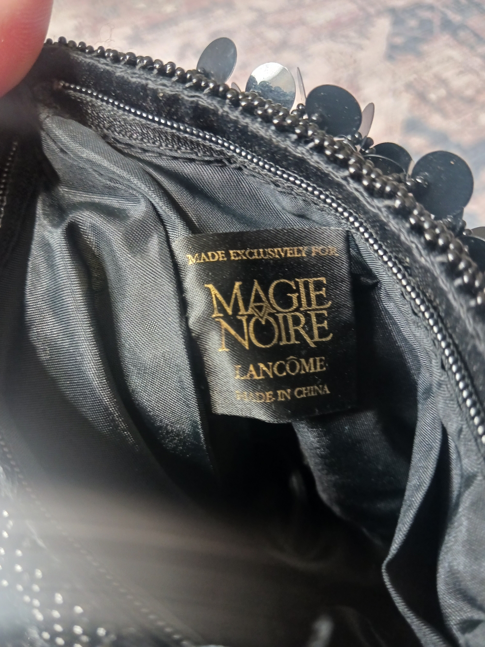 Lancome Black Sequin Crossbody Bag - Picture 2 of 7